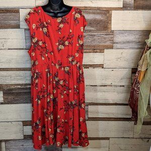 torrid Dresses - Torrid Floral Red Dress sz 2 torrid Dresses - Torrid Floral Red Dress sz 2